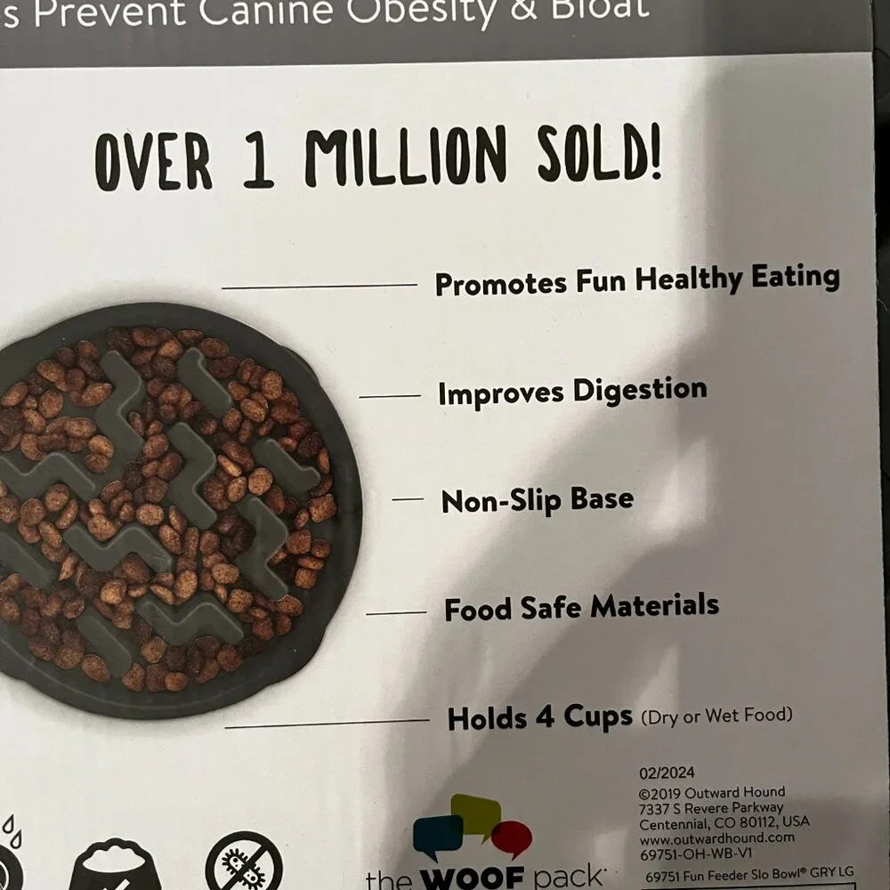 Fun Feeder Slo Bowl - Prevents Canine‎ Obesity &  Bloat (large/new)  (dog bowl)